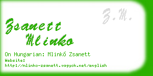 zsanett mlinko business card