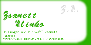 zsanett mlinko business card